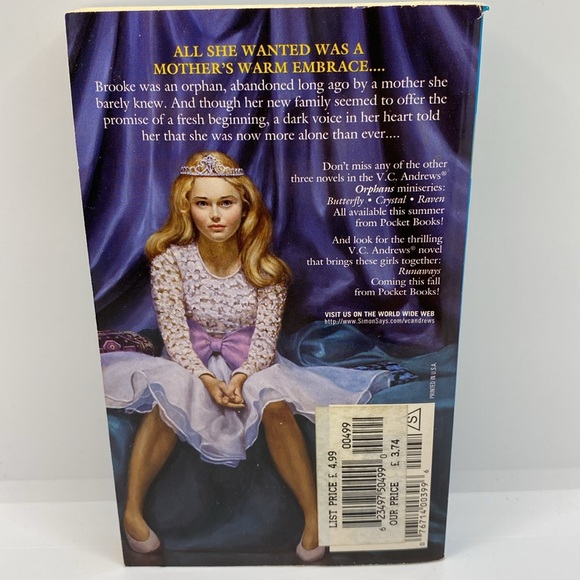 V.C. Andrews 4 Book Bundle Butterfly Crystal Brooke Raven Novels 1998 - Picture 7 of 11